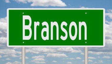 İşaretli yeşil 3D otoyol