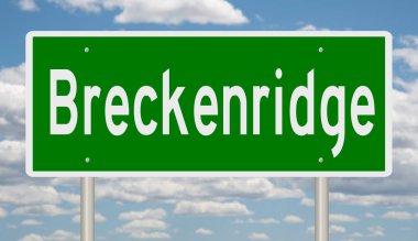 İşaretli yeşil 3D otoyol