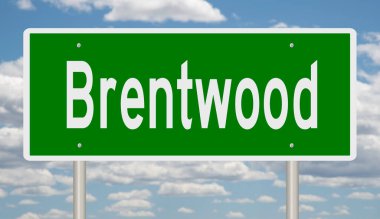 İşaretli yeşil 3D otoyol