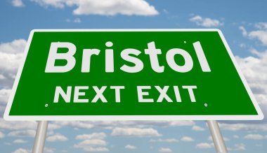 İşaretli yeşil 3D otoyol