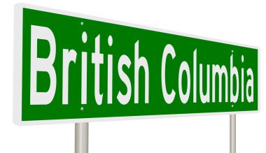 İşaretli yeşil 3D otoyol