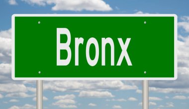 İşaretli yeşil 3D otoyol