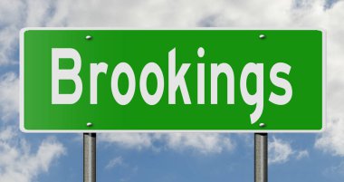 İşaretli yeşil 3D otoyol