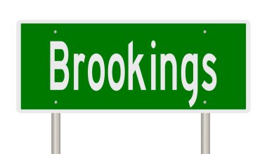 İşaretli yeşil 3D otoyol