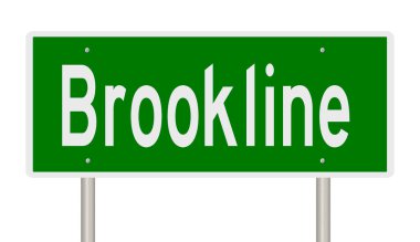 İşaretli yeşil 3D otoyol