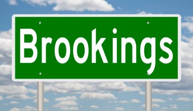 İşaretli yeşil 3D otoyol