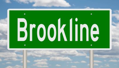 İşaretli yeşil 3D otoyol