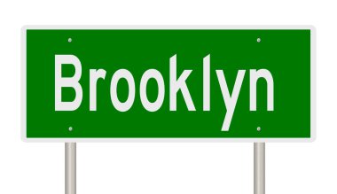 İşaretli yeşil 3D otoyol