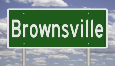 İşaretli yeşil 3D otoyol