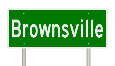 İşaretli yeşil 3D otoyol