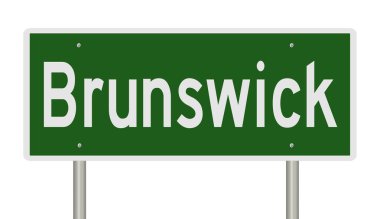 İşaretli yeşil 3D otoyol