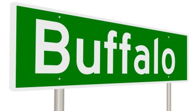 İşaretli yeşil 3D otoyol