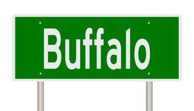 İşaretli yeşil 3D otoyol