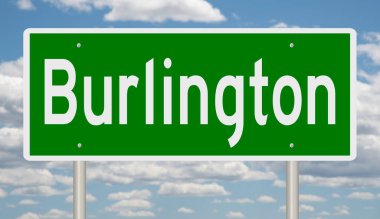 İşaretli yeşil 3D otoyol