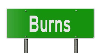 İşaretli yeşil 3D otoyol