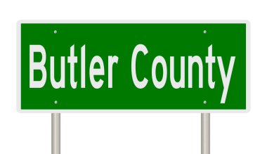 İşaretli yeşil 3D otoyol