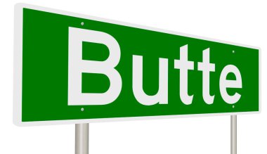 İşaretli yeşil 3D otoyol