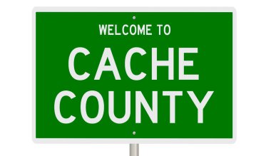 İşaretli yeşil 3D otoyol