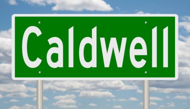 İşaretli yeşil 3D otoyol