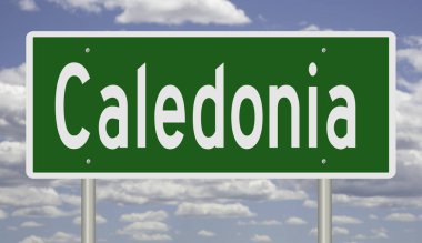 İşaretli yeşil 3D otoyol