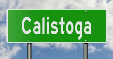 İşaretli yeşil 3D otoyol