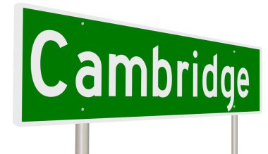 İşaretli yeşil 3D otoyol