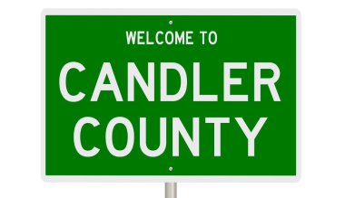 İşaretli yeşil 3D otoyol