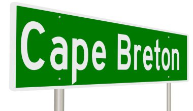 İşaretli yeşil 3D otoyol