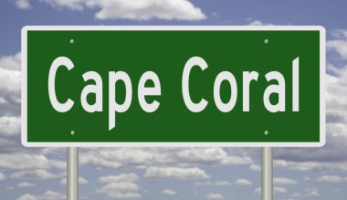 İşaretli yeşil 3D otoyol