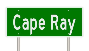 İşaretli yeşil 3D otoyol