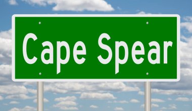 Cape Spear için yeşil 3D otoyol tabelası