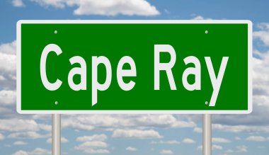 İşaretli yeşil 3D otoyol