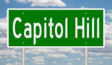 İşaretli yeşil 3D otoyol