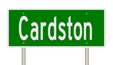 İşaretli yeşil 3D otoyol