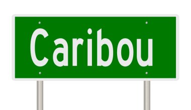 İşaretli yeşil 3D otoyol