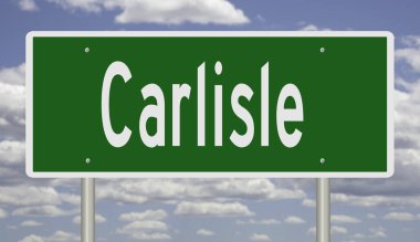 İşaretli yeşil 3D otoyol