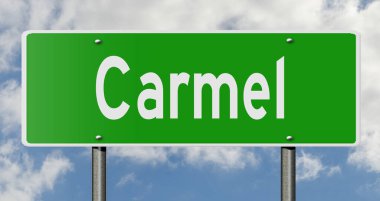 İşaretli yeşil 3D otoyol