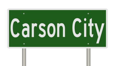 İşaretli yeşil 3D otoyol