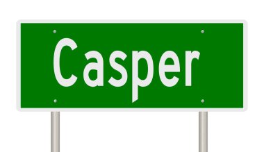 İşaretli yeşil 3D otoyol