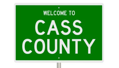 İşaretli yeşil 3D otoyol