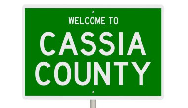 İşaretli yeşil 3D otoyol