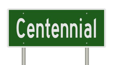 İşaretli yeşil 3D otoyol