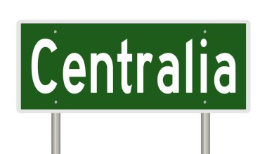 İşaretli yeşil 3D otoyol