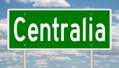 İşaretli yeşil 3D otoyol