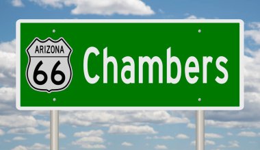 İşaretli yeşil 3D otoyol