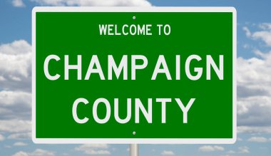 İşaretli yeşil 3D otoyol 