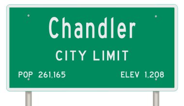 İşaretli yeşil 3D otoyol 