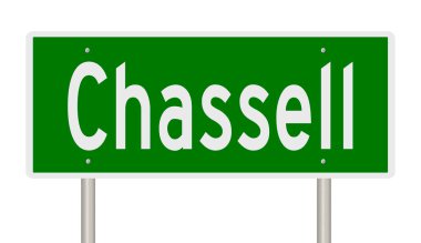 İşaretli yeşil 3D otoyol 