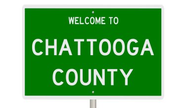 İşaretli yeşil 3D otoyol 