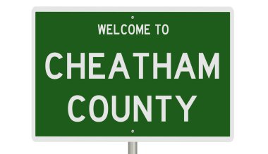 İşaretli yeşil 3D otoyol 